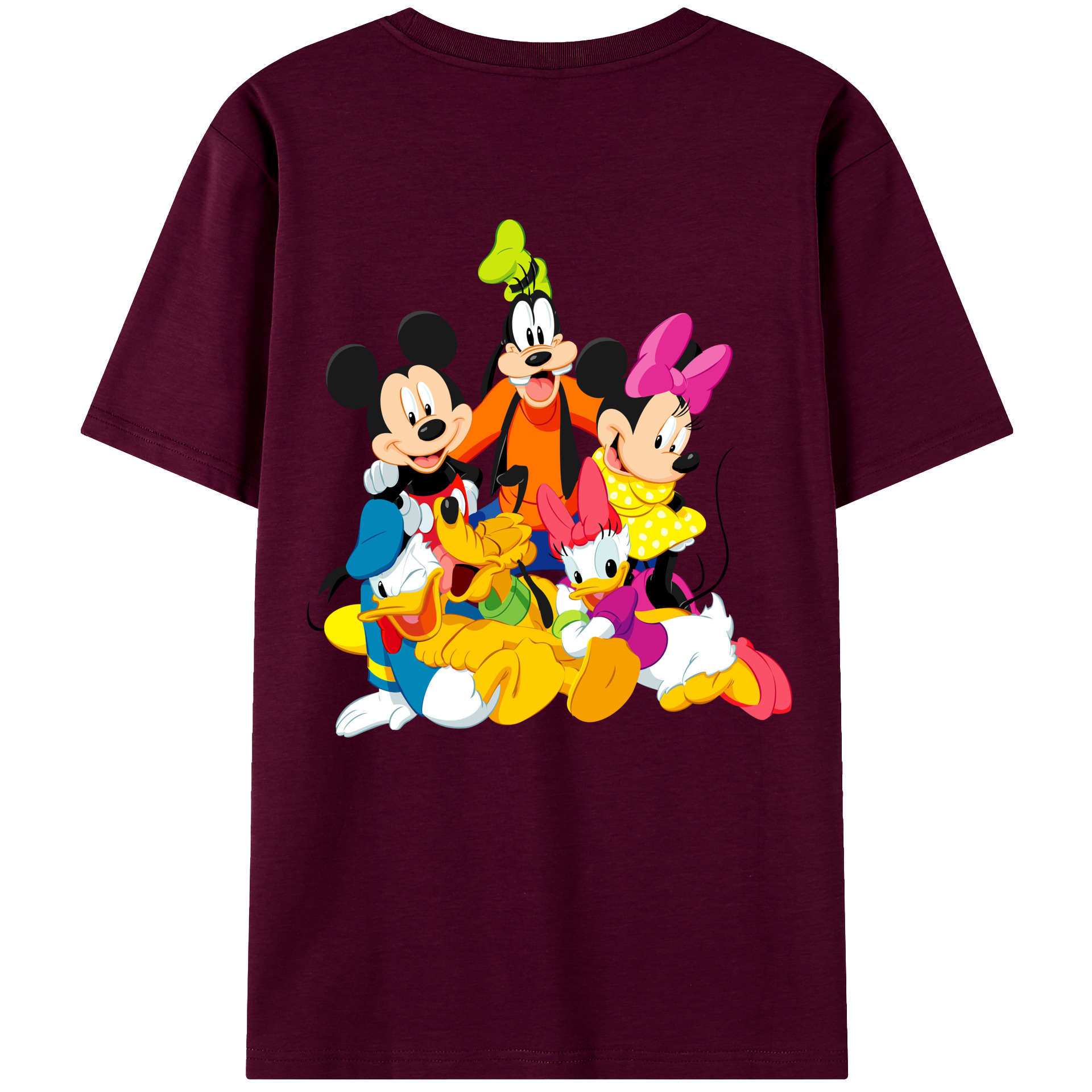 （画像用） ミッキーマウス Mickey Mouse レディース半袖Tシャツ(バックプリント)